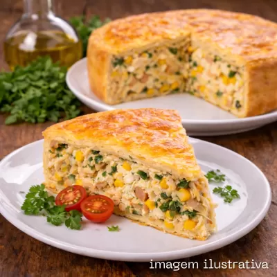 Torta de Frango com Catupiry