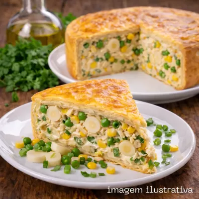 Torta de Palmito e Ervilha