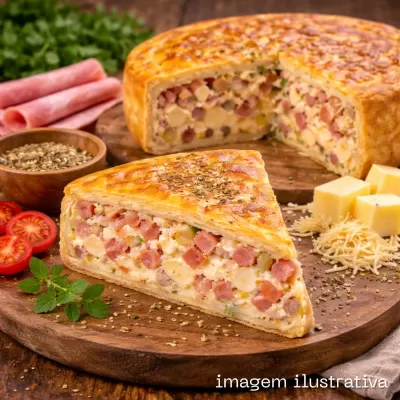 Torta de Presunto e Queijo