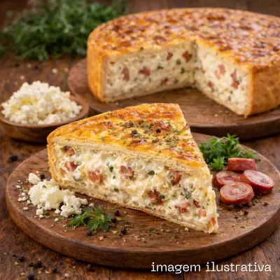 Torta de Ricota com Calabresa