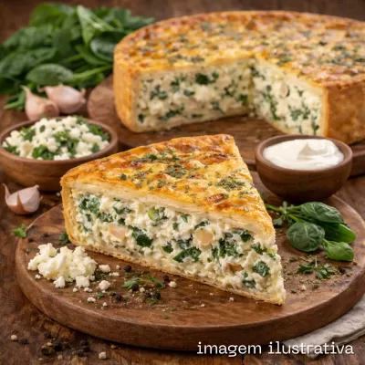Torta de Ricota com Espinafre